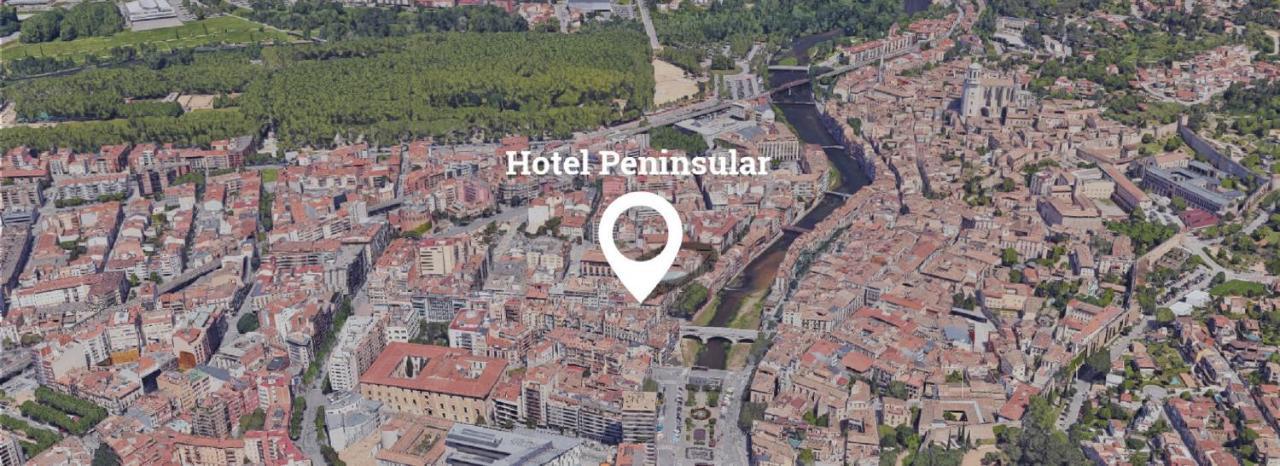 Peninsular Hotel Girona Bagian luar foto